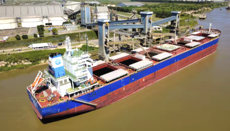 Histórico: Comenzó la carga del primer barco con trigo argentino rumbo a&nbsp;China